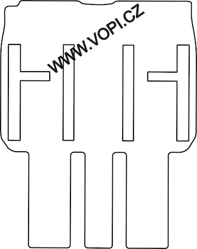 Textil-Autoteppiche Fiat Ulysse 2002 - 6 míst - zadní sada Autofit (1342)